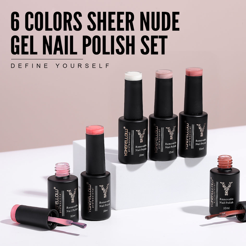 Jelly Series-6 Colors Gel Polish Set - YokefellowBeauty