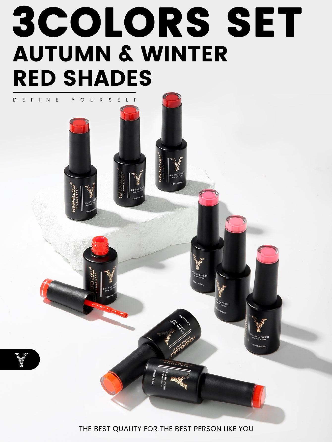 Red Series-3 Colors Gel Polish Set