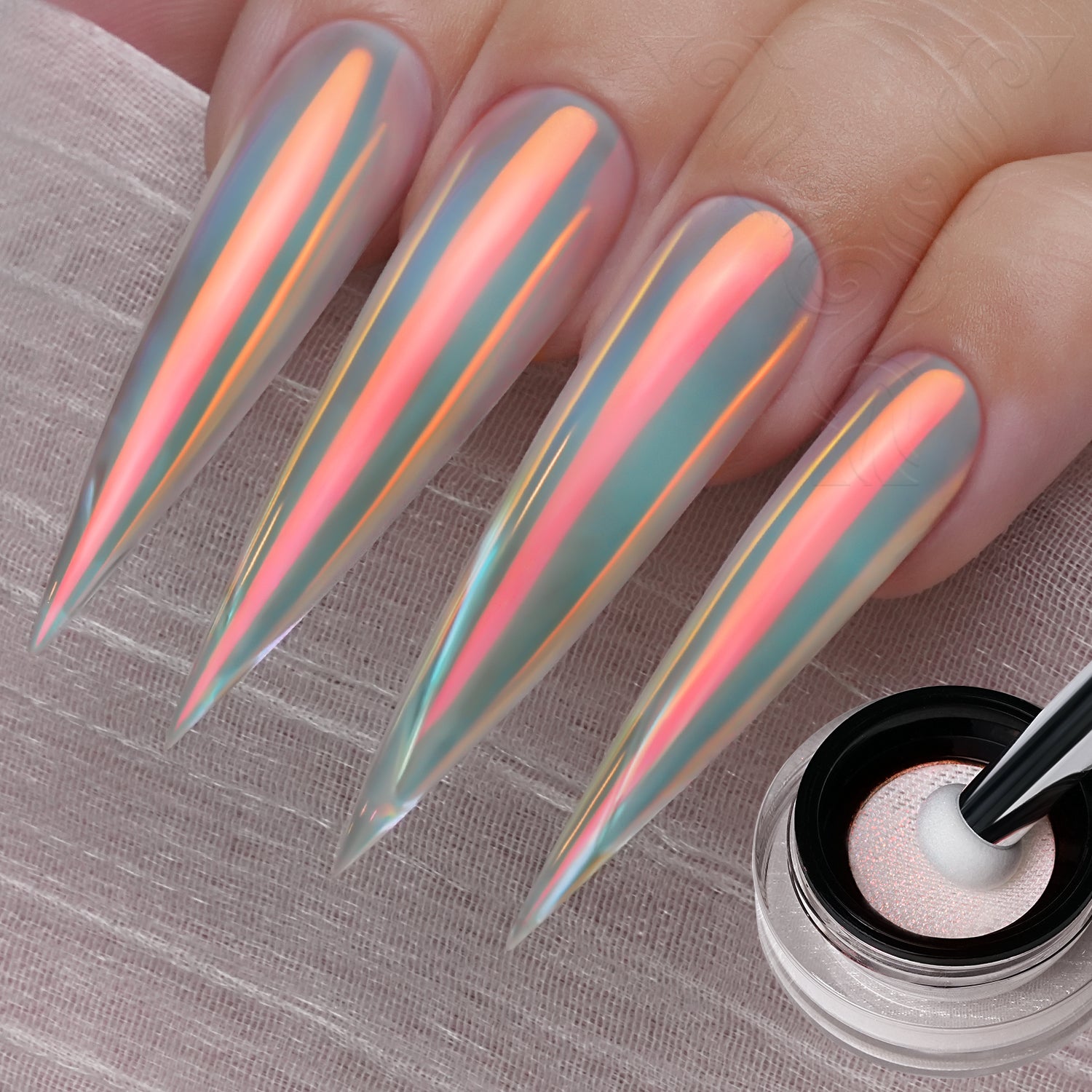 GleamTap Cushion Shell Pearl Chrome Nail Powder 1g-GT213 Shell Pearl