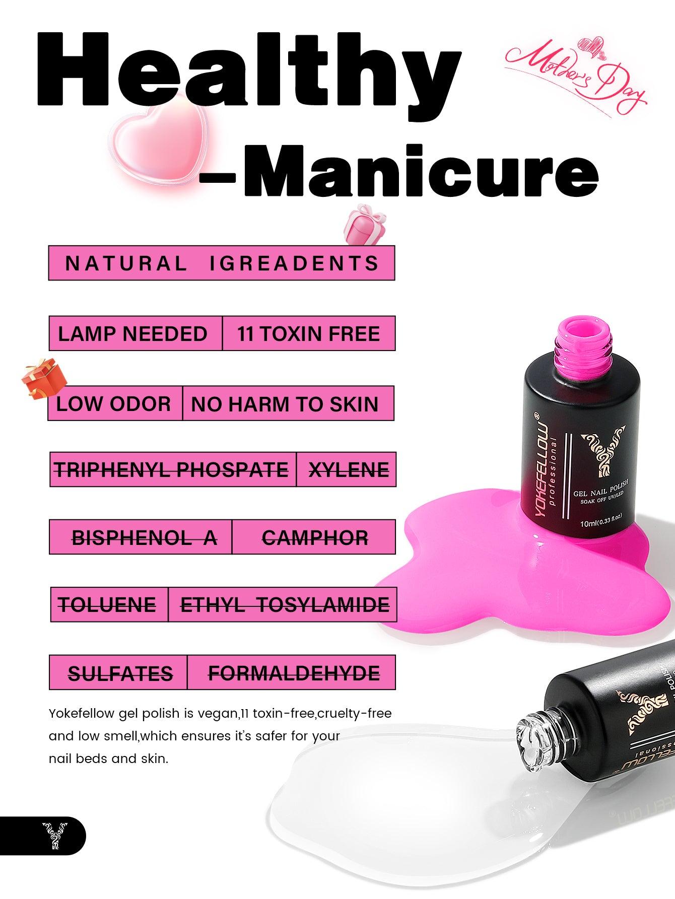 Série rose - Lot de 6 vernis à ongles en gel