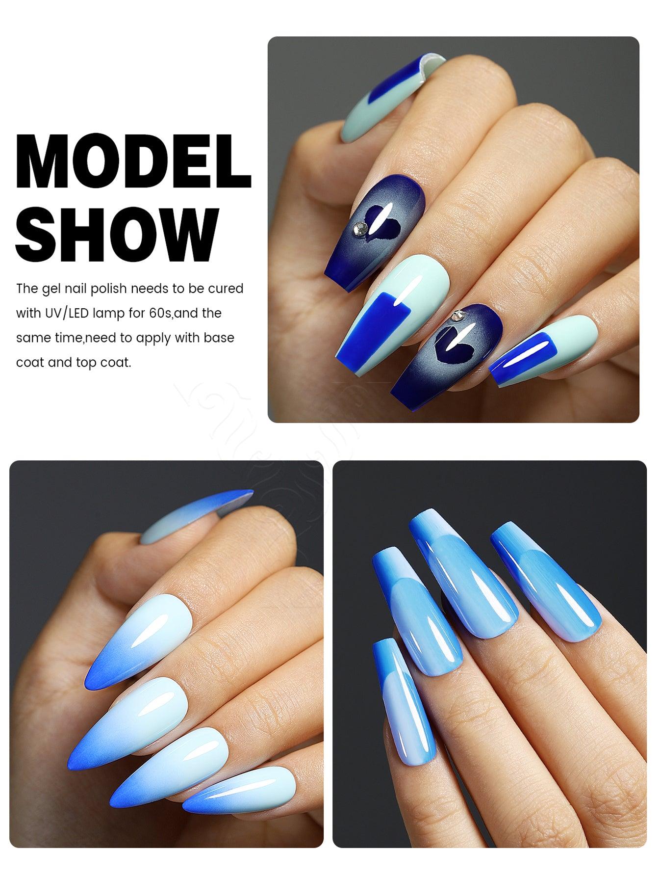 Serie Blu - Set di 3 colori di smalto gel