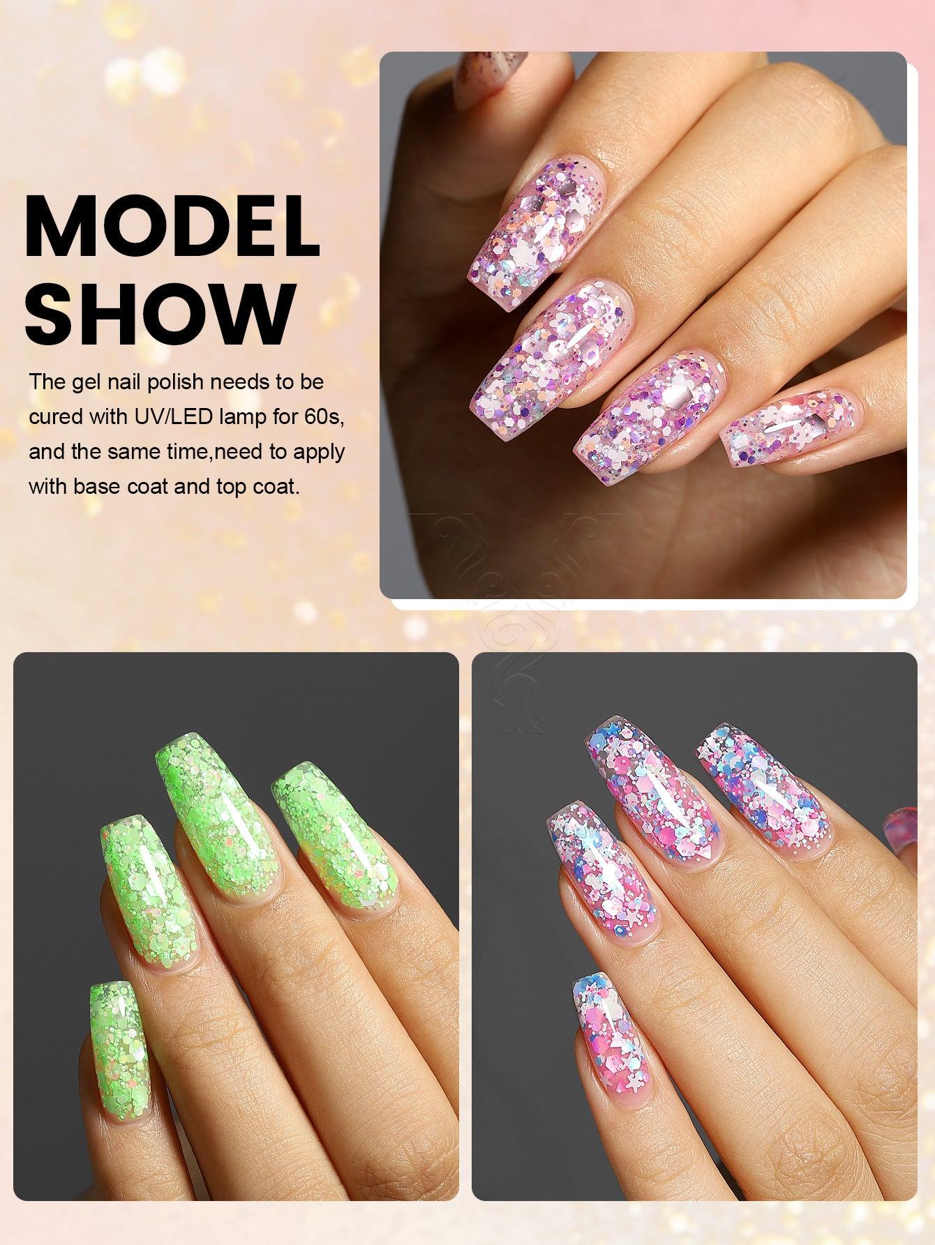 Coffret de vernis à ongles en gel Glitter Series-6PCS