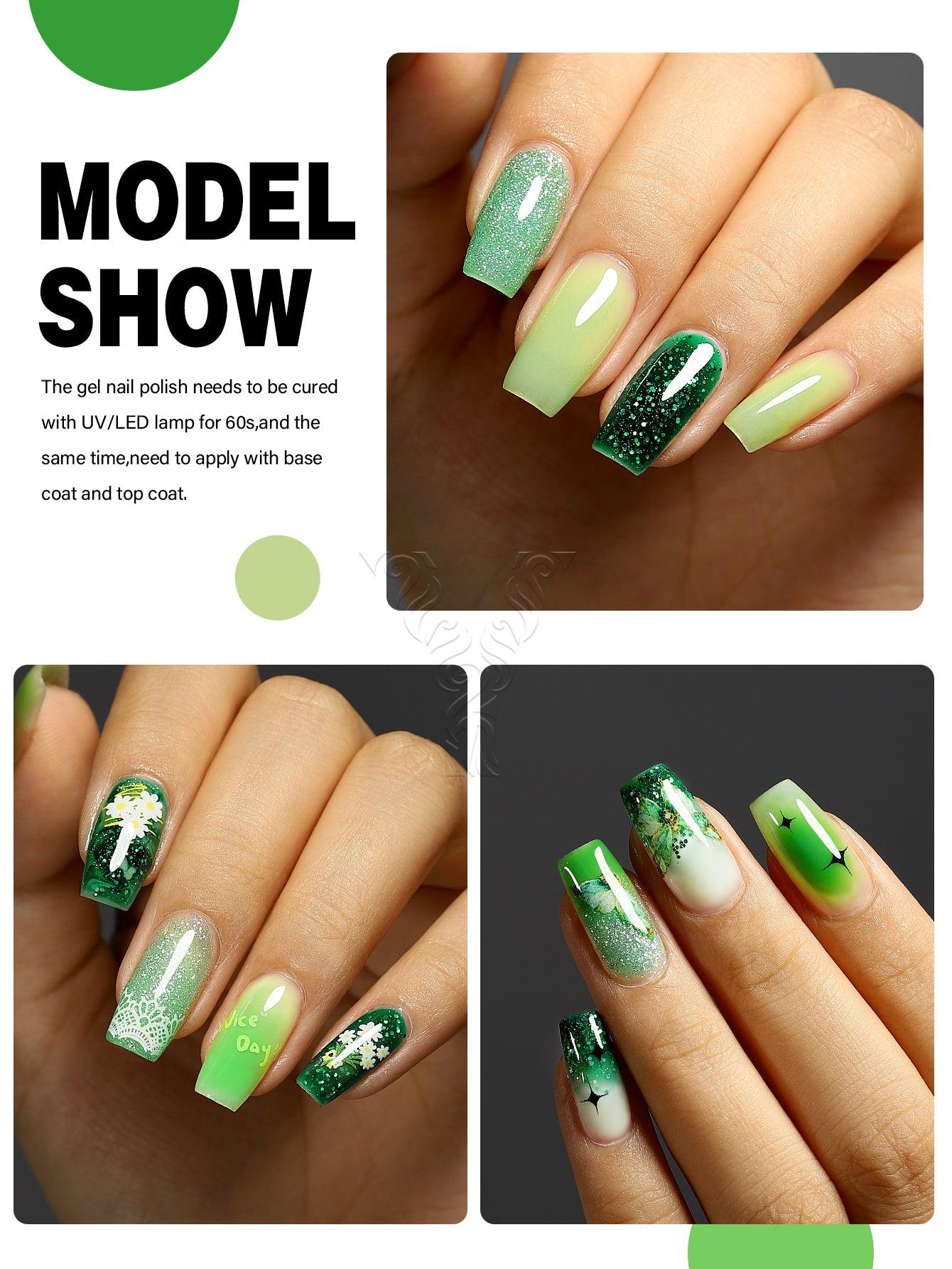 Ensemble de vernis gel Green Jelly Series-6 couleurs
