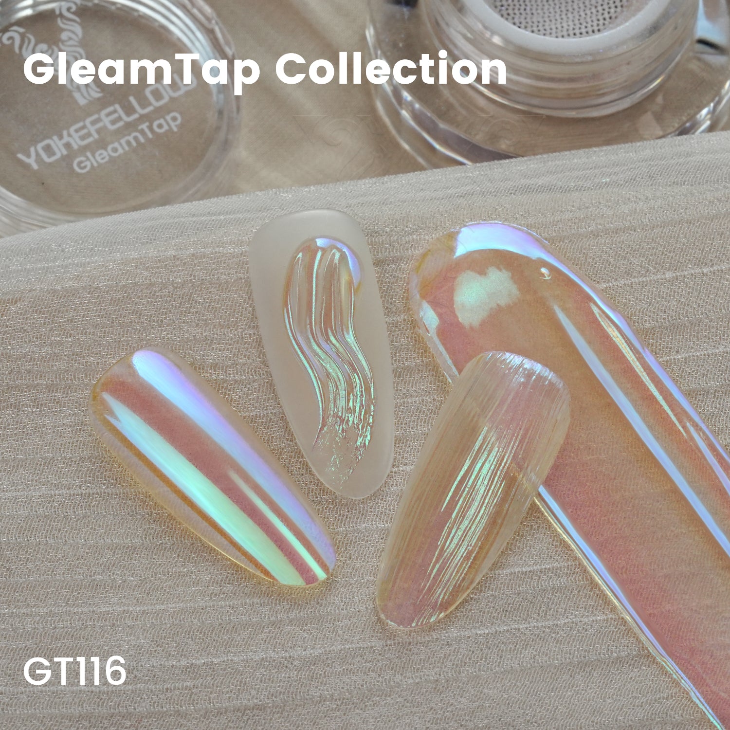 GleamTap Cushion Aurora Chrome Nail Powder - GT116 Lucid
