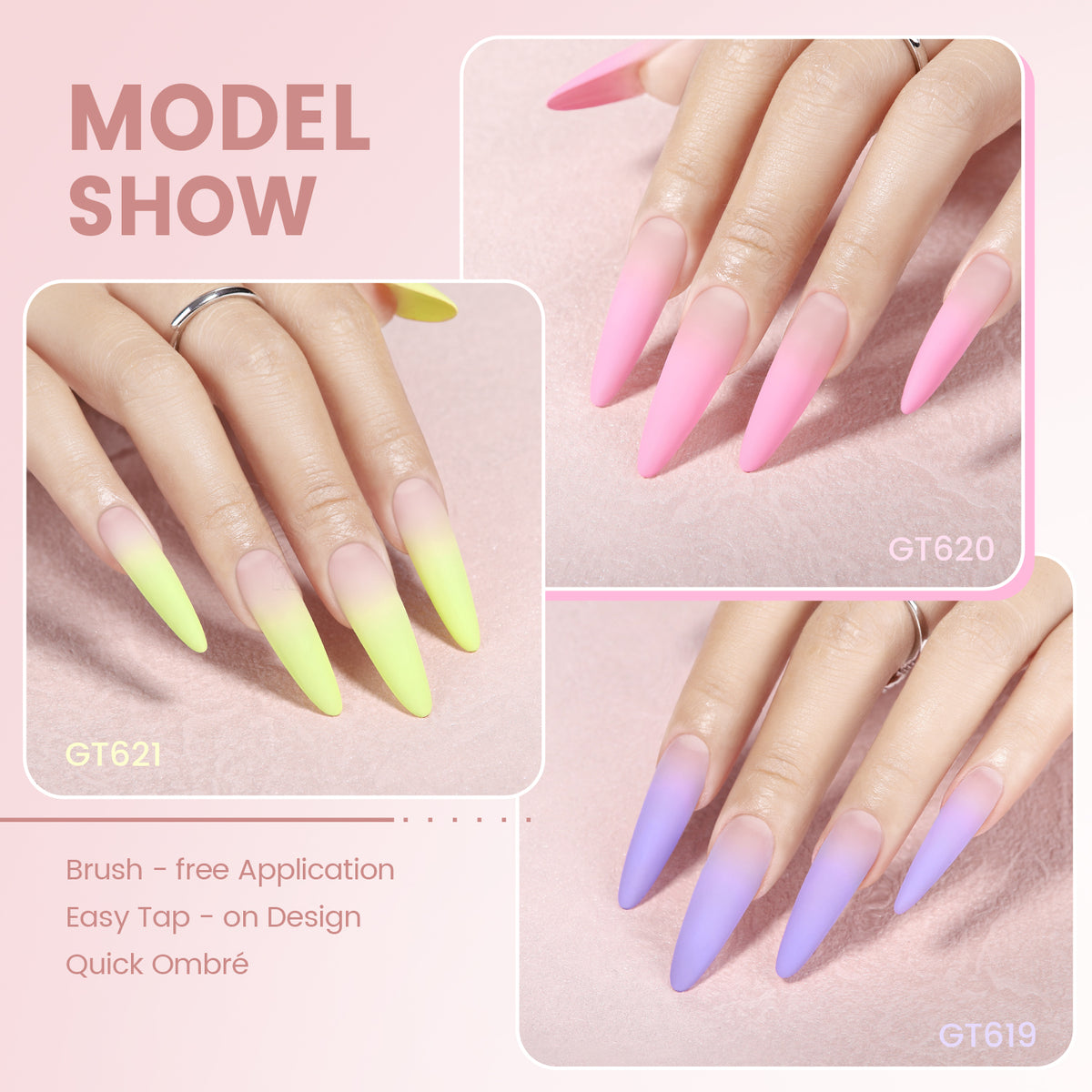 GleamTap Cushion Ombre Painting Gel Kits-GTKIT-OB2