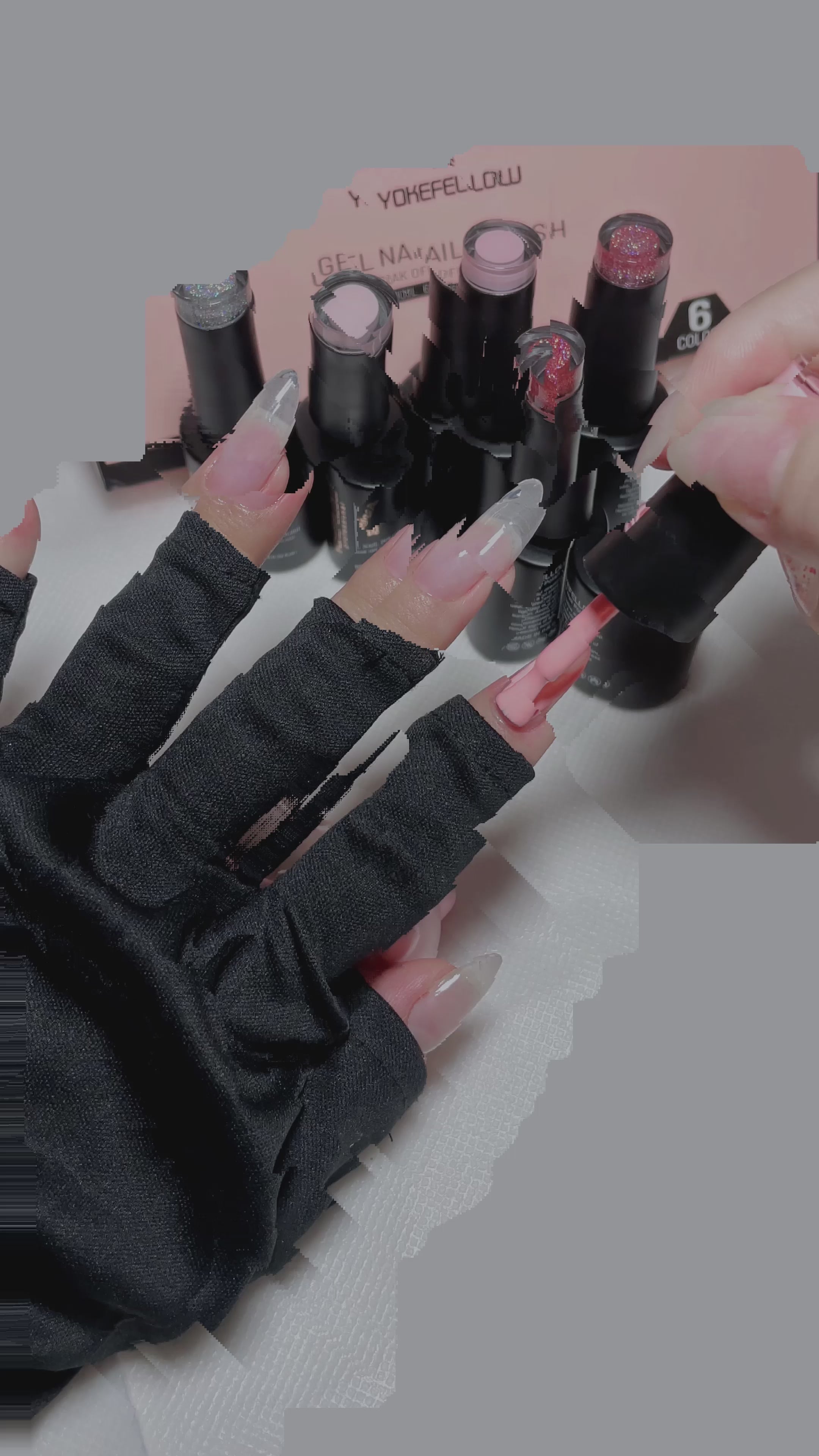 Load video: Pink Series-6 Colors Gel Polish Set