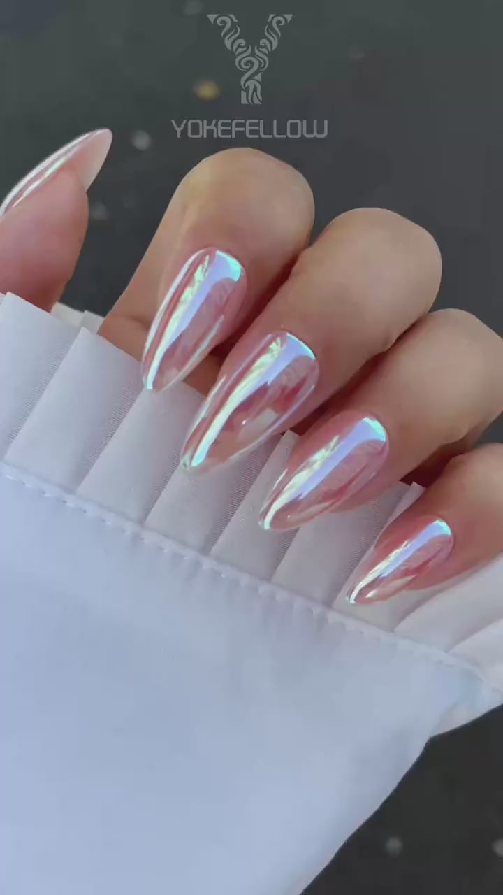 Video laden: GleamTap Cushion Chrome Nail Powder with Sponges Patting-0.5g-GT214-Blue Tears