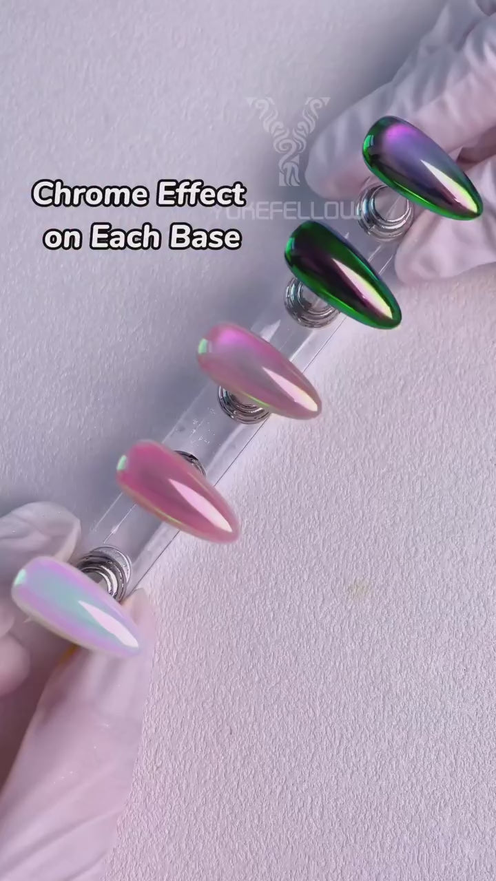 Carica video: GleamTap Cushion Aurora Chrome Nail Powder-GT114 Reverie