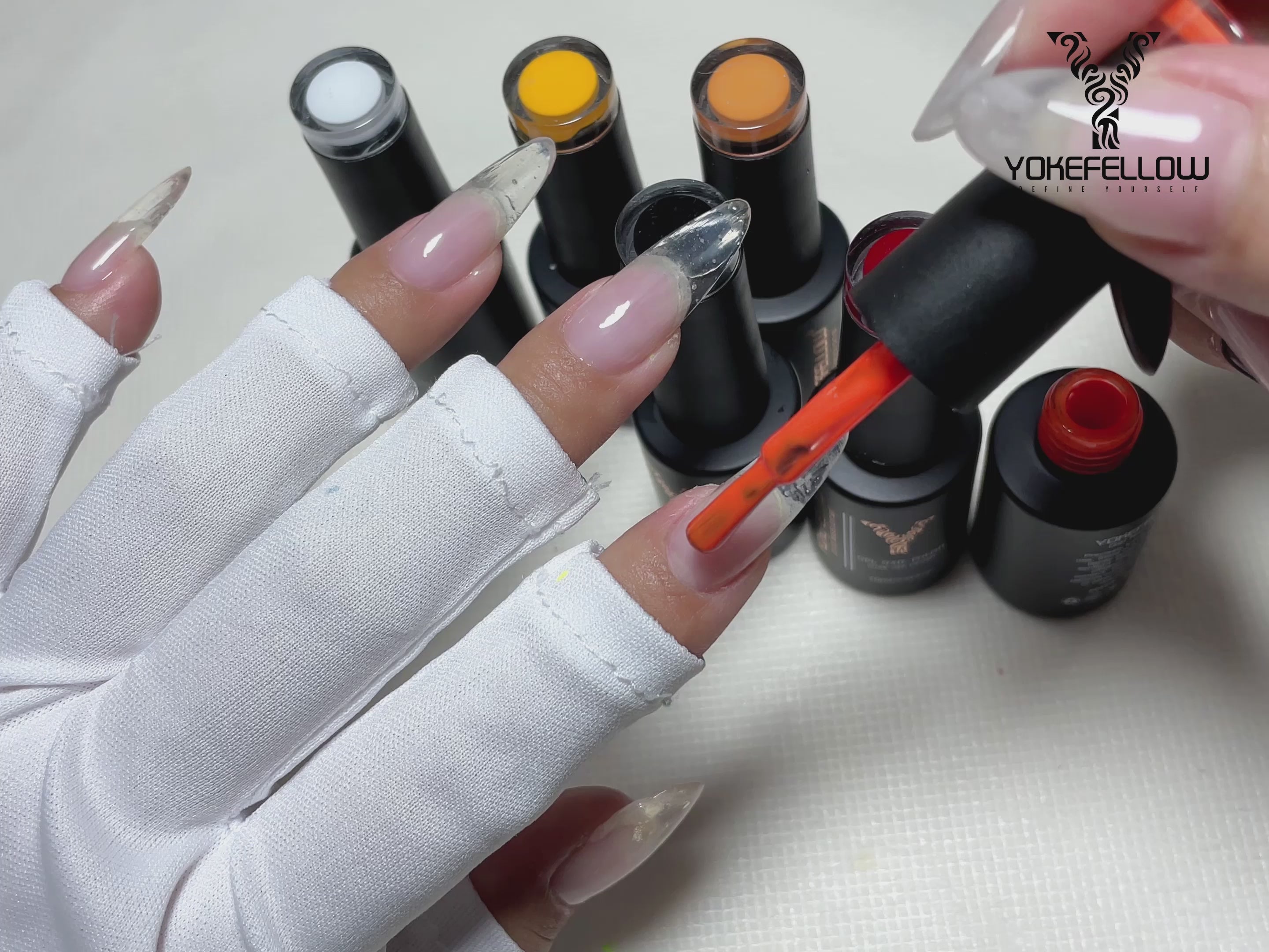 Load video: Orange Series-6 Colors Gel Polish Set