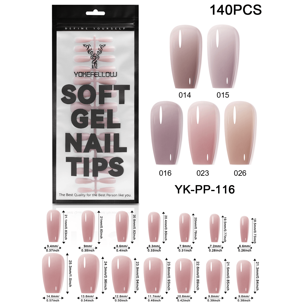 Press On Nail Tips-YK-PP-115-122
