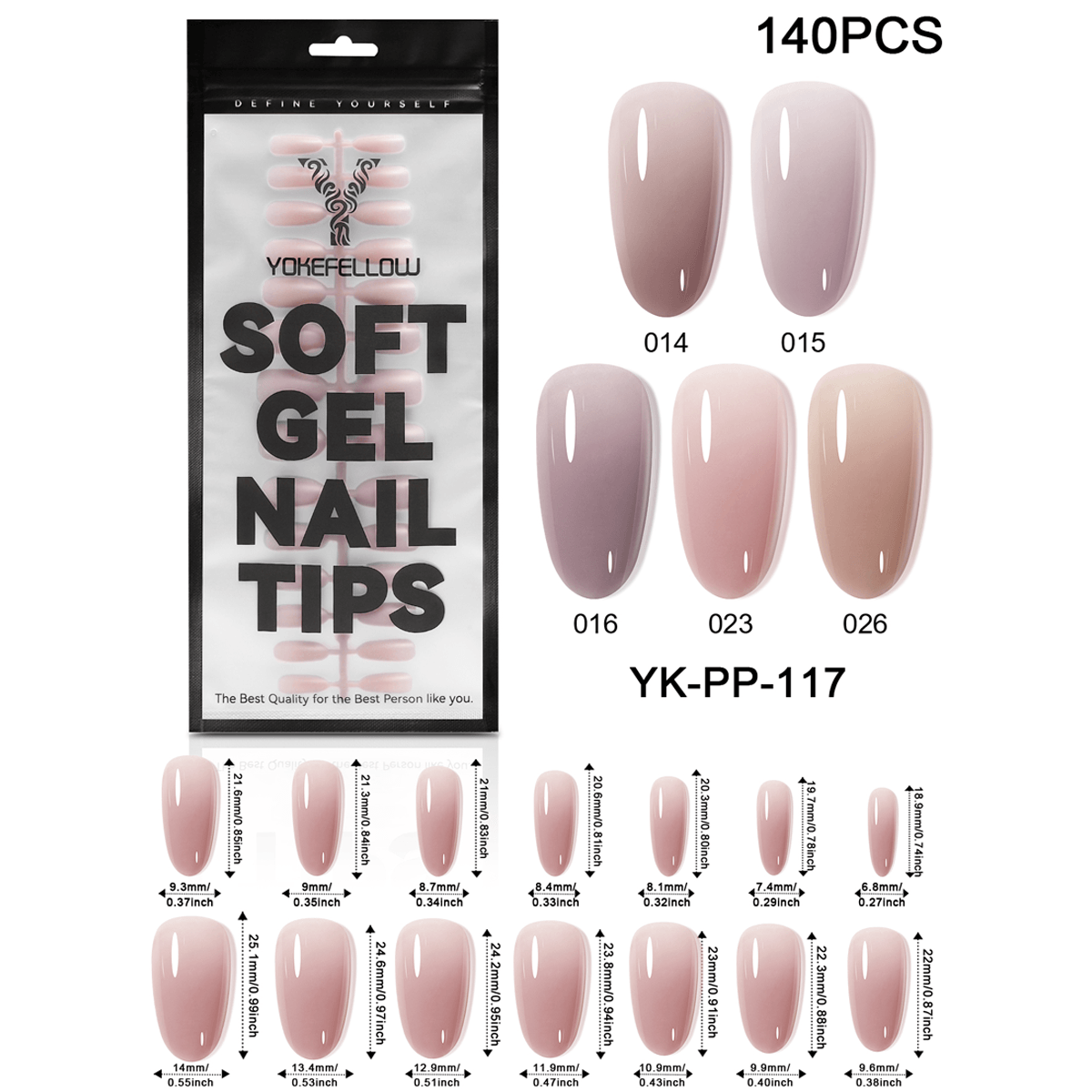 Press On Nail Tips-YK-PP-115-122