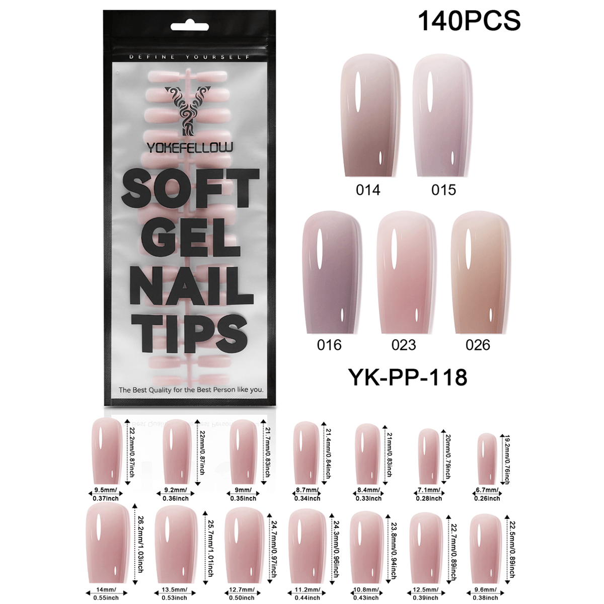 Press On Nail Tips-YK-PP-115-122