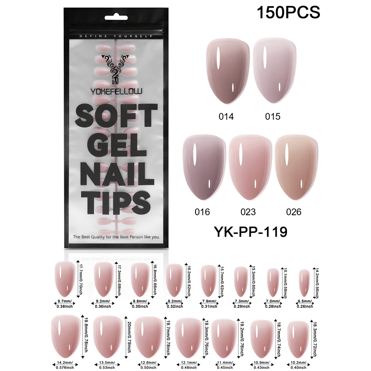 Press On Nail Tips-YK-PP-115-122