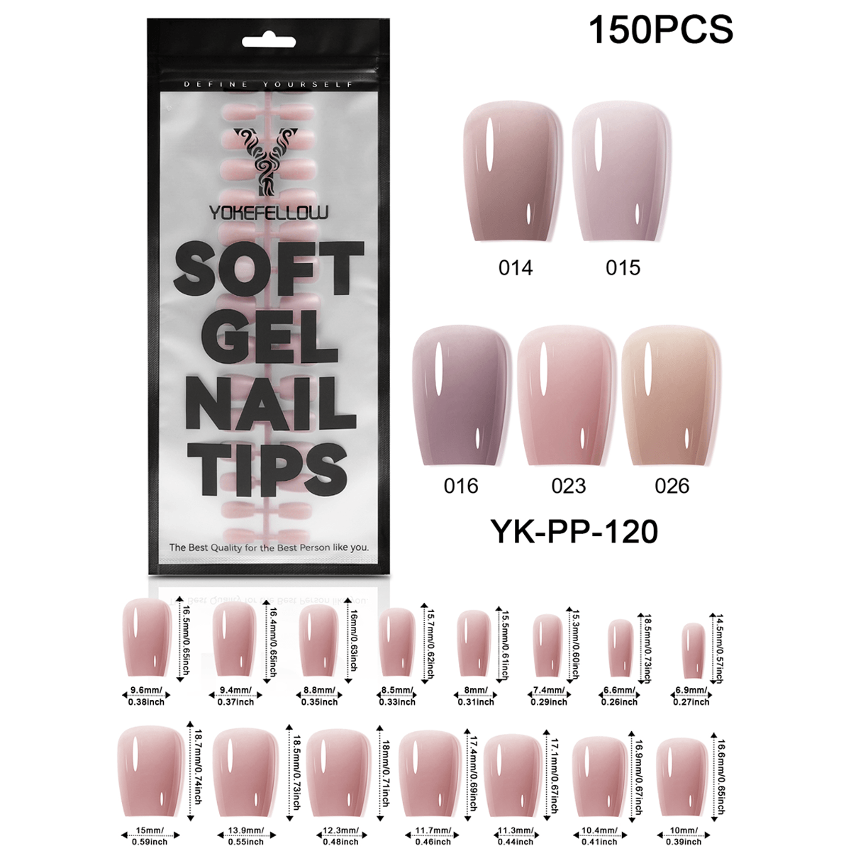 Press On Nail Tips-YK-PP-115-122