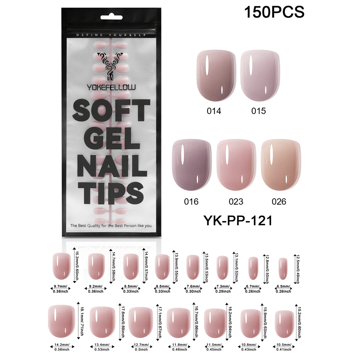 Press On Nail Tips-YK-PP-115-122