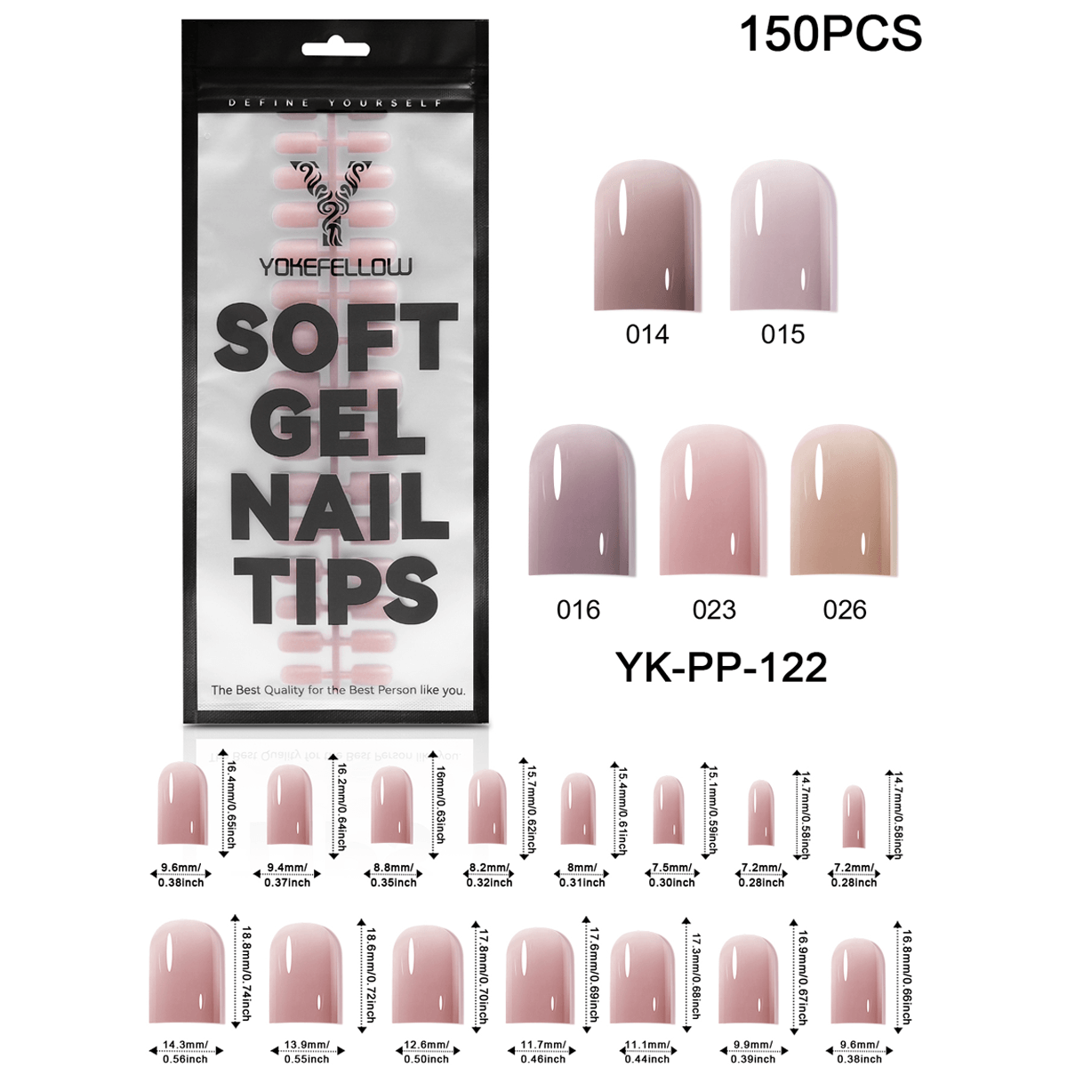 Press On Nail Tips-YK-PP-115-122