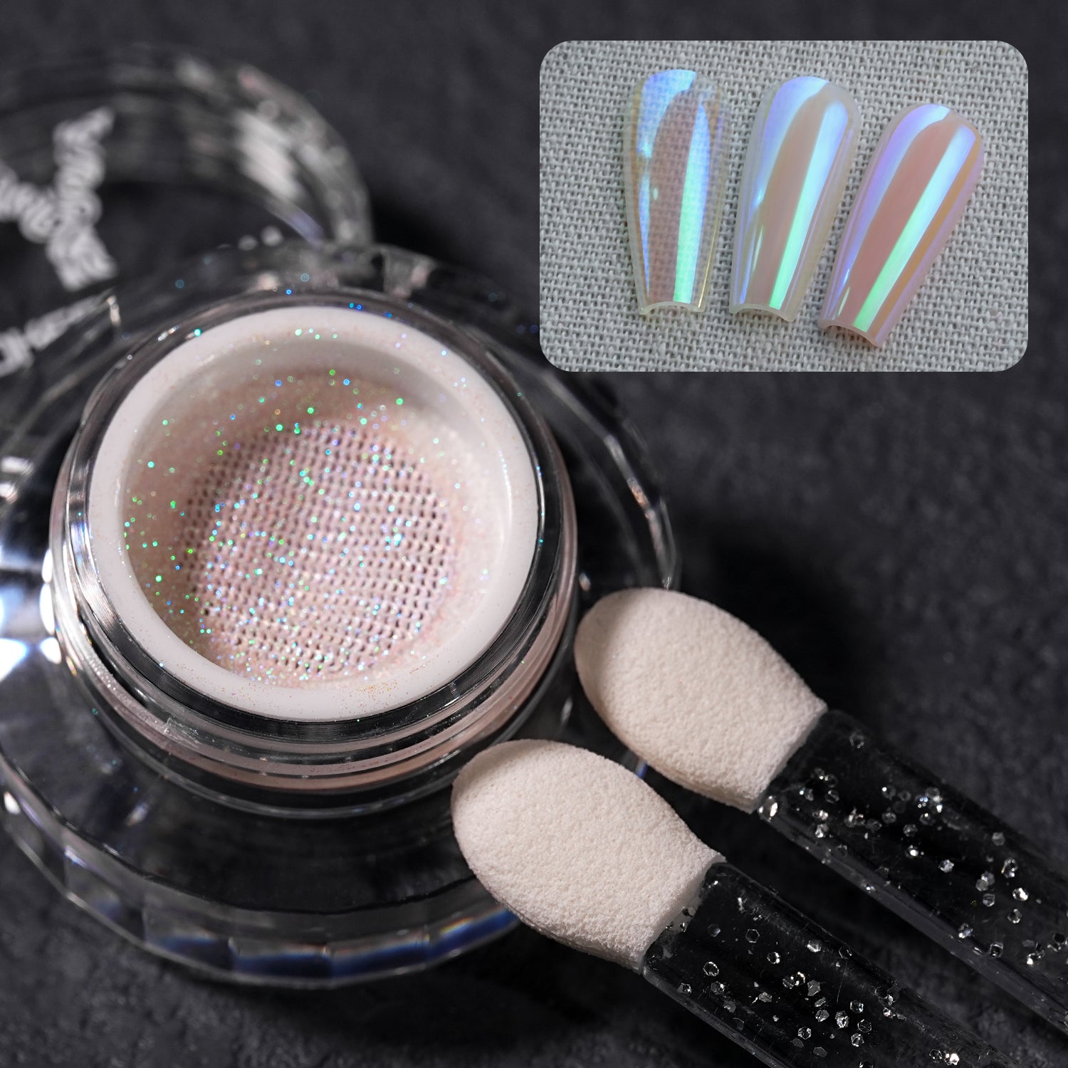 GleamTap Cushion Aurora Chrome Nail Powder - GT116 Lucid