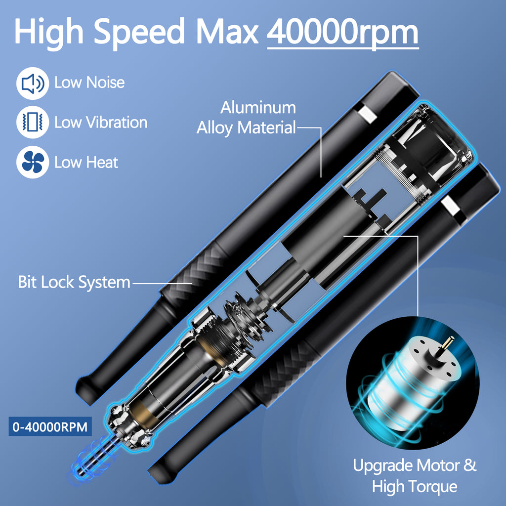 40000RPM Brushless Nail Drill-YK-801 - YokefellowBeauty